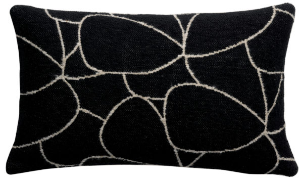 Coussin Dany Blanc/noir 30 x 50 Coussins La Vallée du blanc