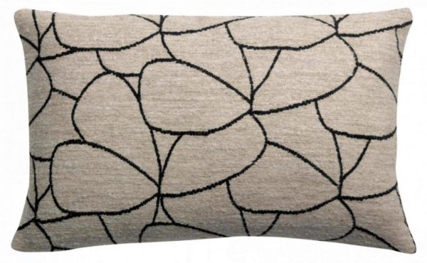 Coussin Dany Blanc/noir 40 x 65 Coussins La Vallée du blanc