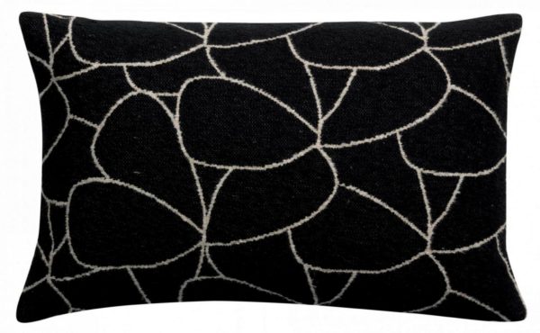 Coussin Dany Blanc/noir 40 x 65 Coussins La Vallée du blanc