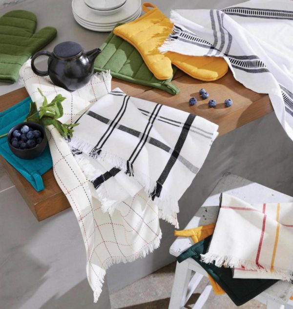 Lot gant de cuisine/manique recyclé Jona Tournesol 15 x 30 Gants de cuisine La Vallée du blanc