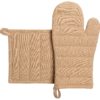 Lot Gant de cuisine/manique recyclé Jona Camel 15 x 30