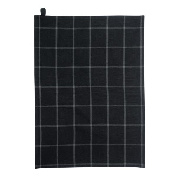 Torchon recycle Doha Noir 50 x 70 Torchons La Vallée du blanc