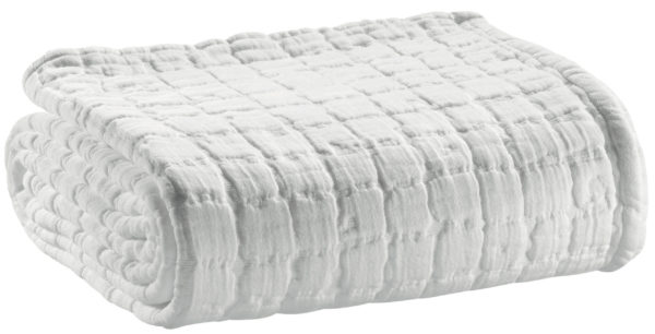 Plaid stonewashed Swami Blanc 130 x 200 Plaids La Vallée du blanc