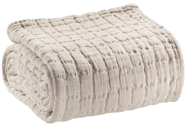 Couvre-lit stonewashed Swami Lin 180 x 260 Couvre-lits La Vallée du blanc
