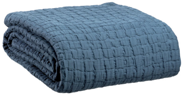 Couvre-lit stonewash Swami Tempête 240 x 260 Couvre-lits La Vallée du blanc