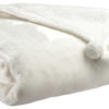 Plaid Tender pompons Neige 130 x 170