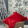 Plaid Tender pompons Rubis 130 x 170 – Image 2
