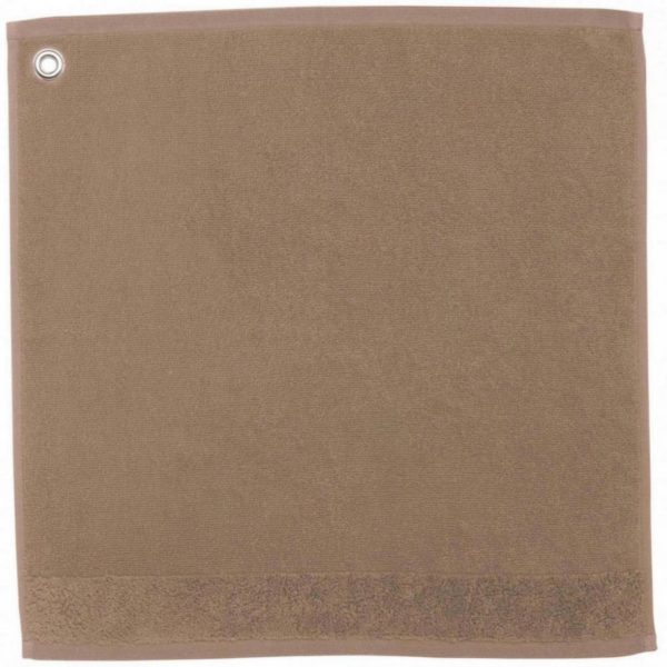 Essuie-mains oeillet Curl Tabac 50 x 50 Essuie-mains La Vallée du blanc
