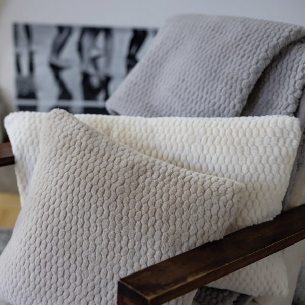 Plaid Georgia Perle 140 x 180 Plaids La Vallée du blanc