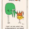 Torchon Shadoks Les interdits Ecru 48 x 72