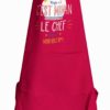 Tablier de cuisine Chef maman recyclé Rose 72 x 90