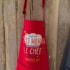 Tablier de cuisine Chef maman recyclé Rose 72 x 90 – Image 2