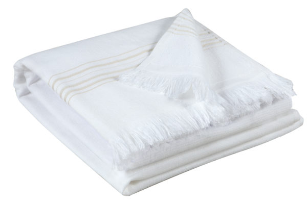 Drap hammam Cancun Neige 90 x 180 Draps hammam La Vallée du blanc