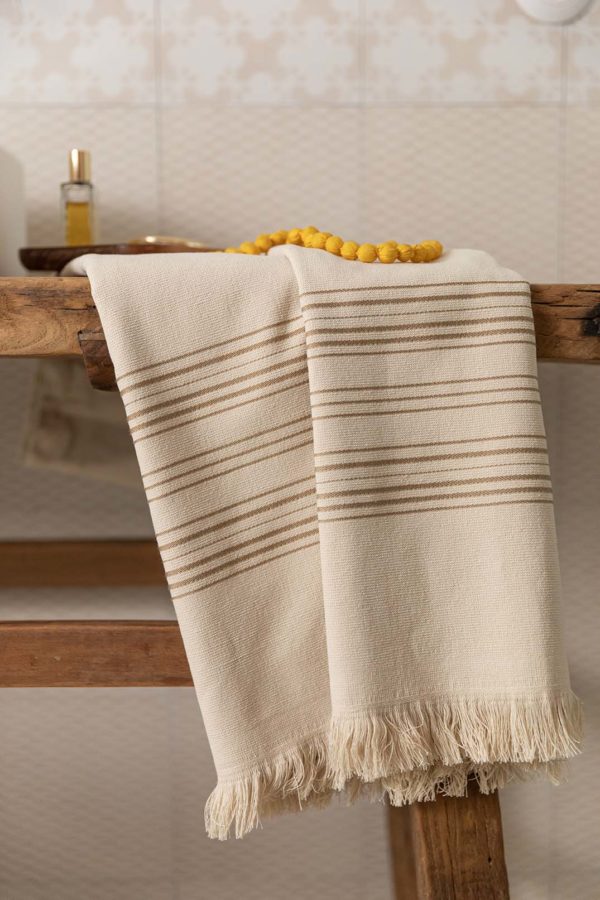 Drap hammam Cancun Lin 90 x 180 Draps hammam La Vallée du blanc