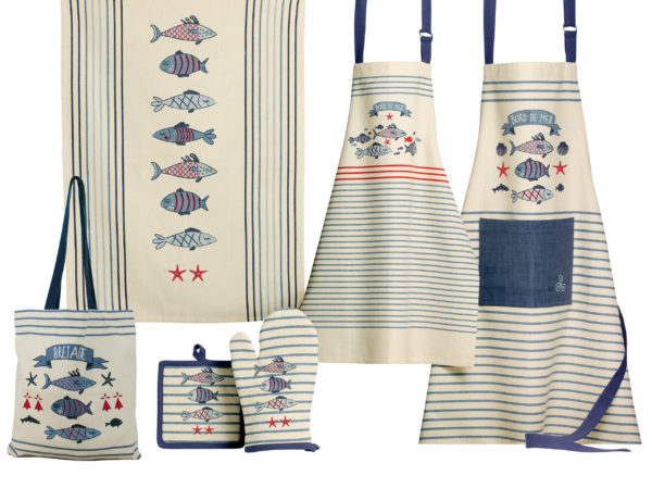 Gant de cuisine New Pesk Bleu 18 x 28 Gants de cuisine La Vallée du blanc