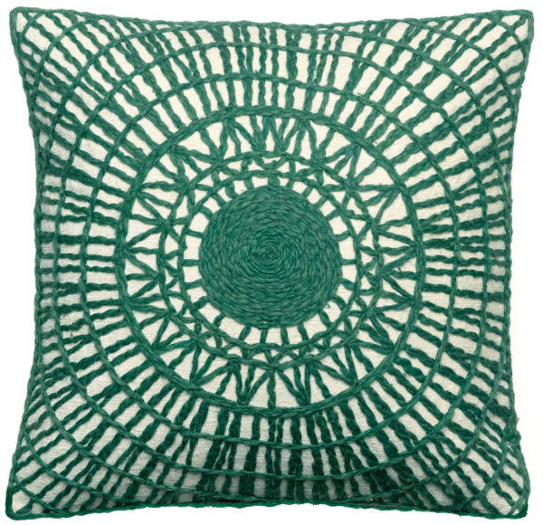 Coussin brodé Noa Epicea 45 x 45 Coussins La Vallée du blanc