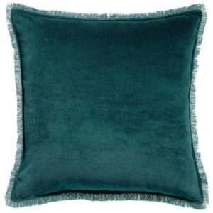 Coussin uni Fara Paon 45 x 45 Coussins La Vallée du blanc