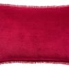 Coussin uni Fara Rubis 30 x 50