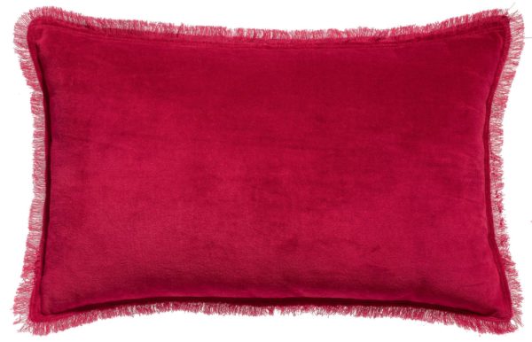 Coussin uni Fara Rubis 30 x 50 Coussins La Vallée du blanc