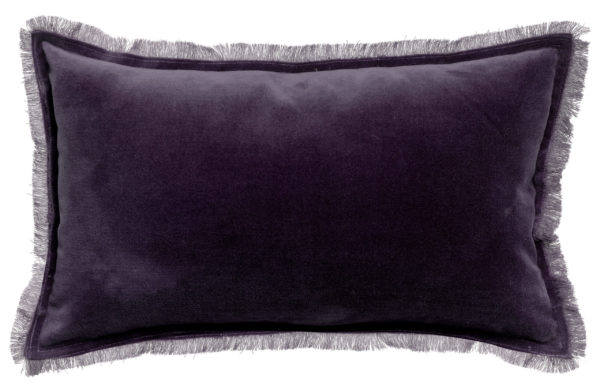 Coussin uni Fara Raisin 30 x 50 Coussins La Vallée du blanc