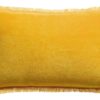 Coussin uni Fara Curry 30 x 50