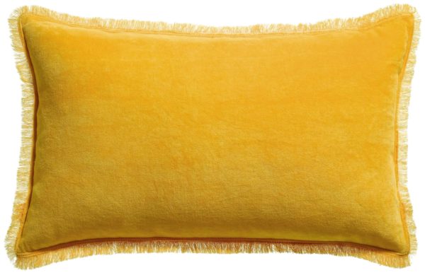 Coussin uni Fara Curry 30 x 50 Coussins La Vallée du blanc