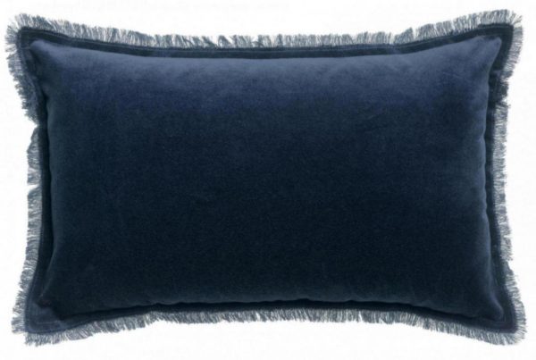Coussin uni Fara Marine 30 x 50 Coussins La Vallée du blanc
