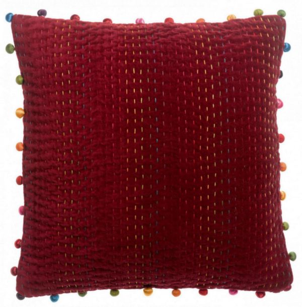 Coussin uni Gastounet Griotte 45 x 45 Coussins La Vallée du blanc