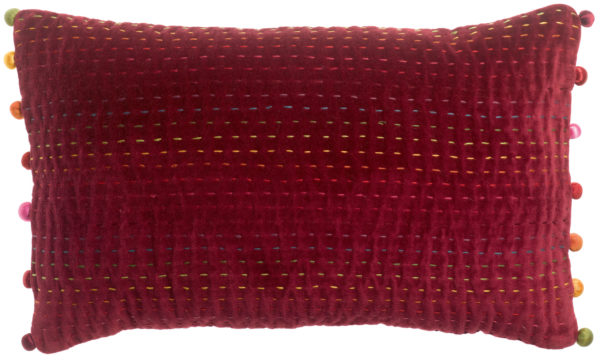 Coussin uni Gastounet Griotte 30 x 50 Coussins La Vallée du blanc