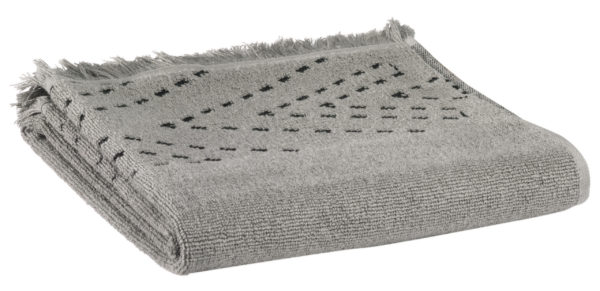 Serviette de toilette Julia Gris 50 x 100 Serviettes de toilette La Vallée du blanc