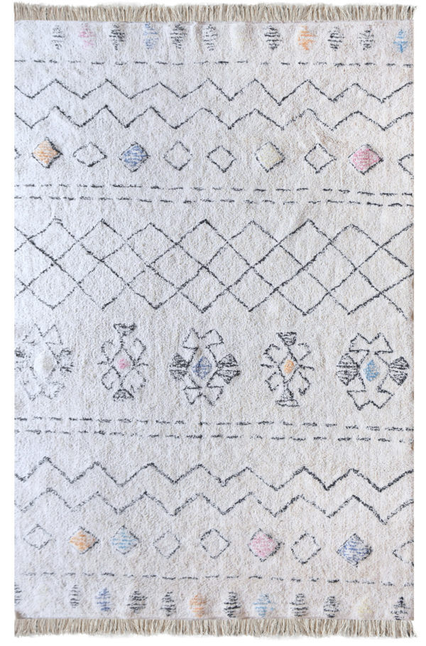 Tapis Seabert Ivoire/Multi 120 X 180 Tapis La Vallée du blanc