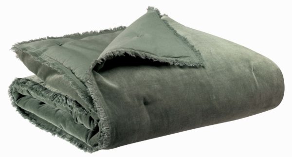 Plaid uni Fara Thym 135 x 200 Plaids La Vallée du blanc
