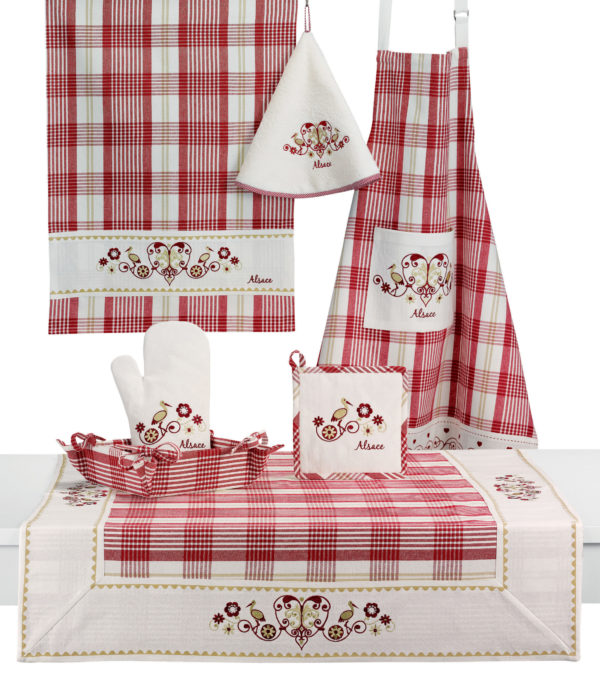 Gant de cuisine Harz Rouge 28 x 18 Gants de cuisine La Vallée du blanc