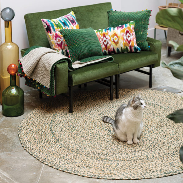 Tapis Elliot Fougère diamètre 160 cm Tapis La Vallée du blanc