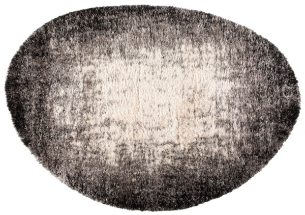 Tapis Ryan forme galet Carbone 160 X 230 Tapis La Vallée du blanc
