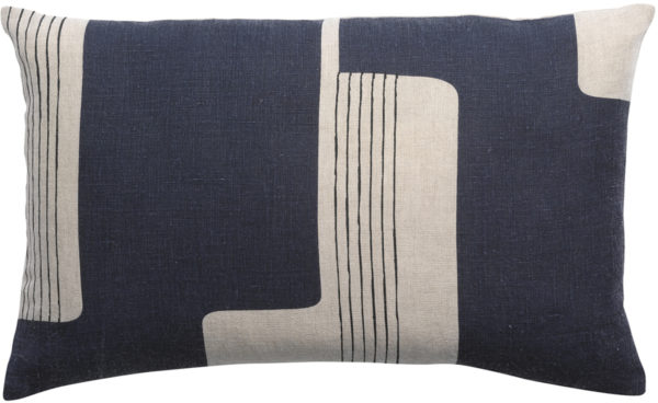 Coussin Zeff Zaha Marine 30 x 50 Coussins La Vallée du blanc