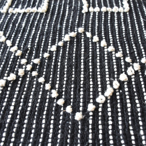 Tapis Gimie Charbon/ivoire 120 x 180 Tapis La Vallée du blanc
