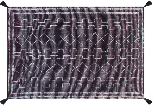 Tapis Gimie Charbon/ivoire 160 x 230 Tapis La Vallée du blanc