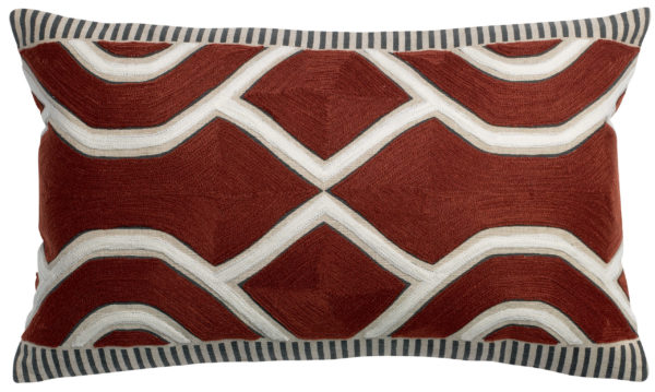 Coussin Johan brodé Caramel 30 x 50 Coussins La Vallée du blanc