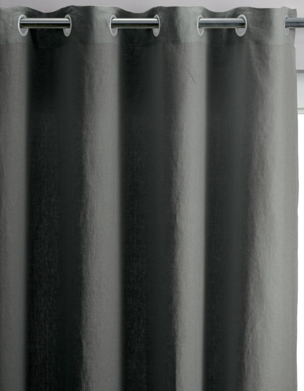 Rideau stonewashed Zeff Tonnerre 140 x 280 Rideaux La Vallée du blanc