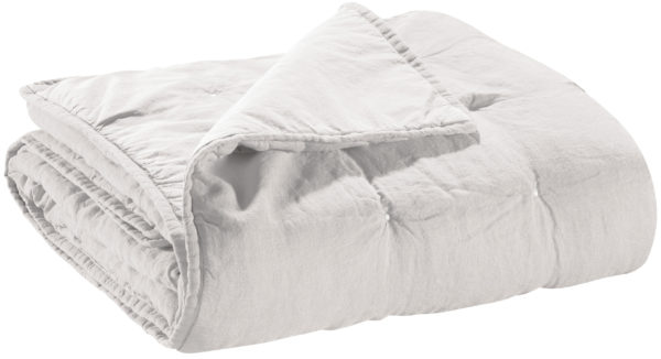 Chemin de lit stonewashed Zeff Craie 90 x 240 Chemins de lit La Vallée du blanc