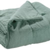 Chemin de lit stonewashed Zeff Vert de gris 90 x 240