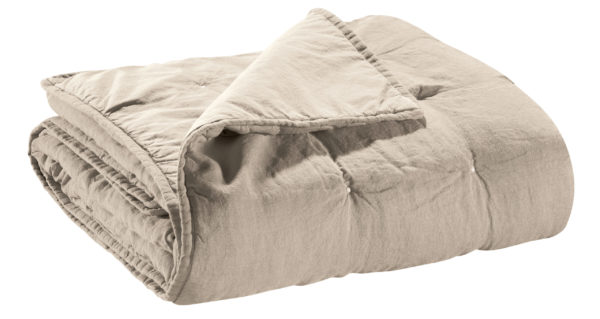 Chemin de lit stonewashed Zeff Naturel 90 x 240 Chemins de lit La Vallée du blanc