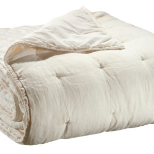 Jeté de lit stonewashed Zeff Craie 240 x 260 Jetés de lit La Vallée du blanc