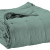 Jeté de lit stonewashed Zeff Vert de gris 240 x 260