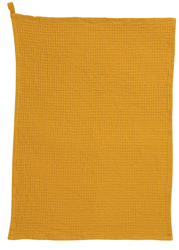 Torchon nid d’abeilles uni Mumba Tournesol 50 x 70 Torchons La Vallée du blanc