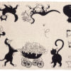 Tapis Dubout Multi Chats Ecru 60 x 90