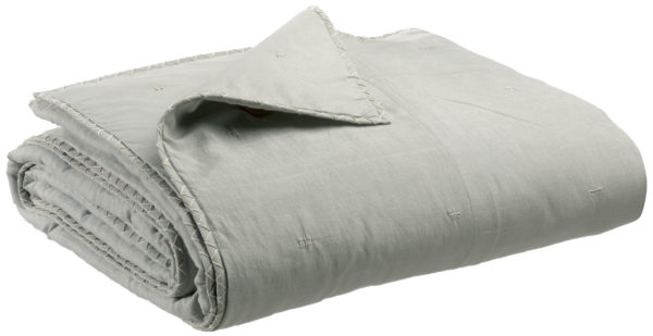 Jeté uni Nala Perle 180 x 260 Jetés de lit La Vallée du blanc