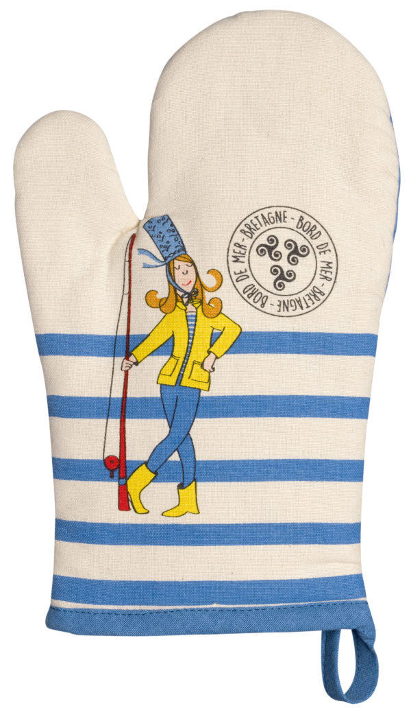 Gant de cuisine Apéro breton Ecru 18 x 28 Gants de cuisine La Vallée du blanc