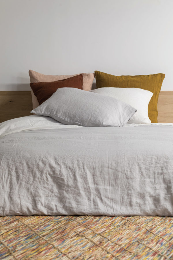 Housse de couette stonewashed Zeff Perle 240 x 220 Housses de couette La Vallée du blanc